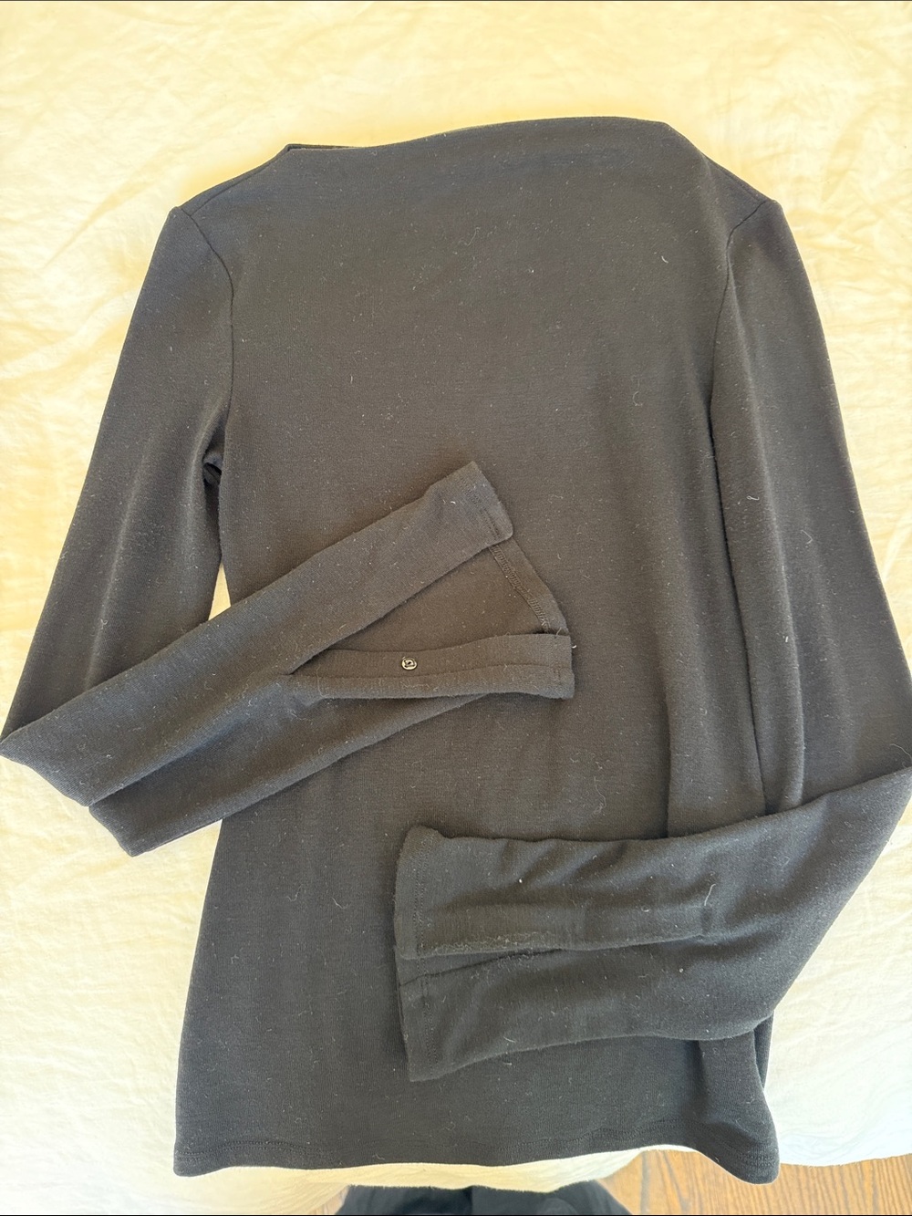 Rue Sophie Classic Black Long-Sleeve Knit Top